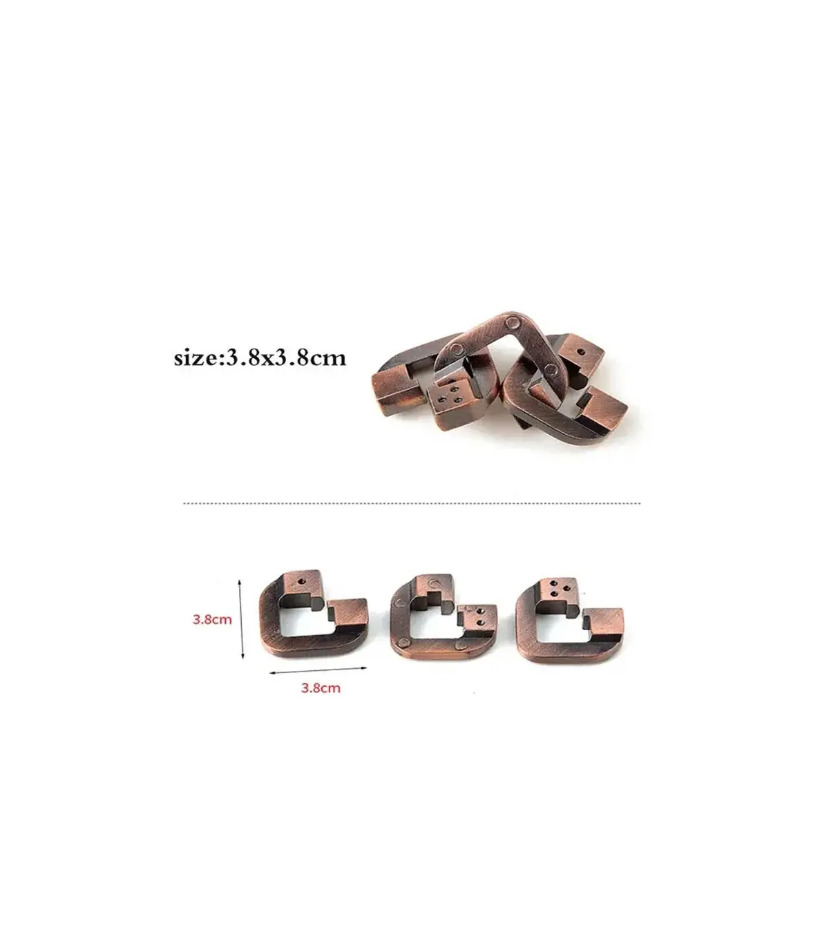 [18 Heart Lock] Jouets classiques non enveloppés IQ, casse-tête en métal, Puzzle magique dérout