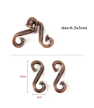 [32 S Lock] Jouets classiques non enveloppés IQ, casse-tête en métal, Puzzle magique déroutant,