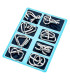 [8 Pieces Set Blue] Jouets classiques non enveloppés IQ, casse-tête en métal, Puzzle magique dé