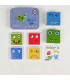 [1 Set] Cube d\'expression émotion, Puzzle en bois, blocs de construction Montessori, jeu pour e