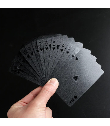 [Golden] Cartes de jeu en plastique résistantes à l\'eau, dorées 24 carats, jeu de poker, jeux d