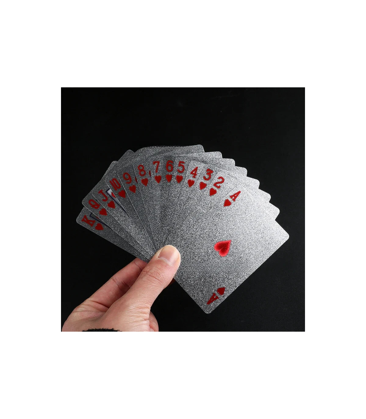 [Golden] Cartes de jeu en plastique résistantes à l\'eau, dorées 24 carats, jeu de poker, jeux d