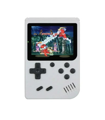 [White] Console de jeu rétro portable – LCD de 3 pouces, plus de 400 jeux classiques 8 bits int