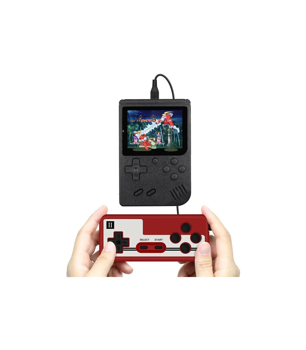 [Black-Doubles] Console de jeu rétro portable – LCD de 3 pouces, plus de 400 jeux classiques 8 