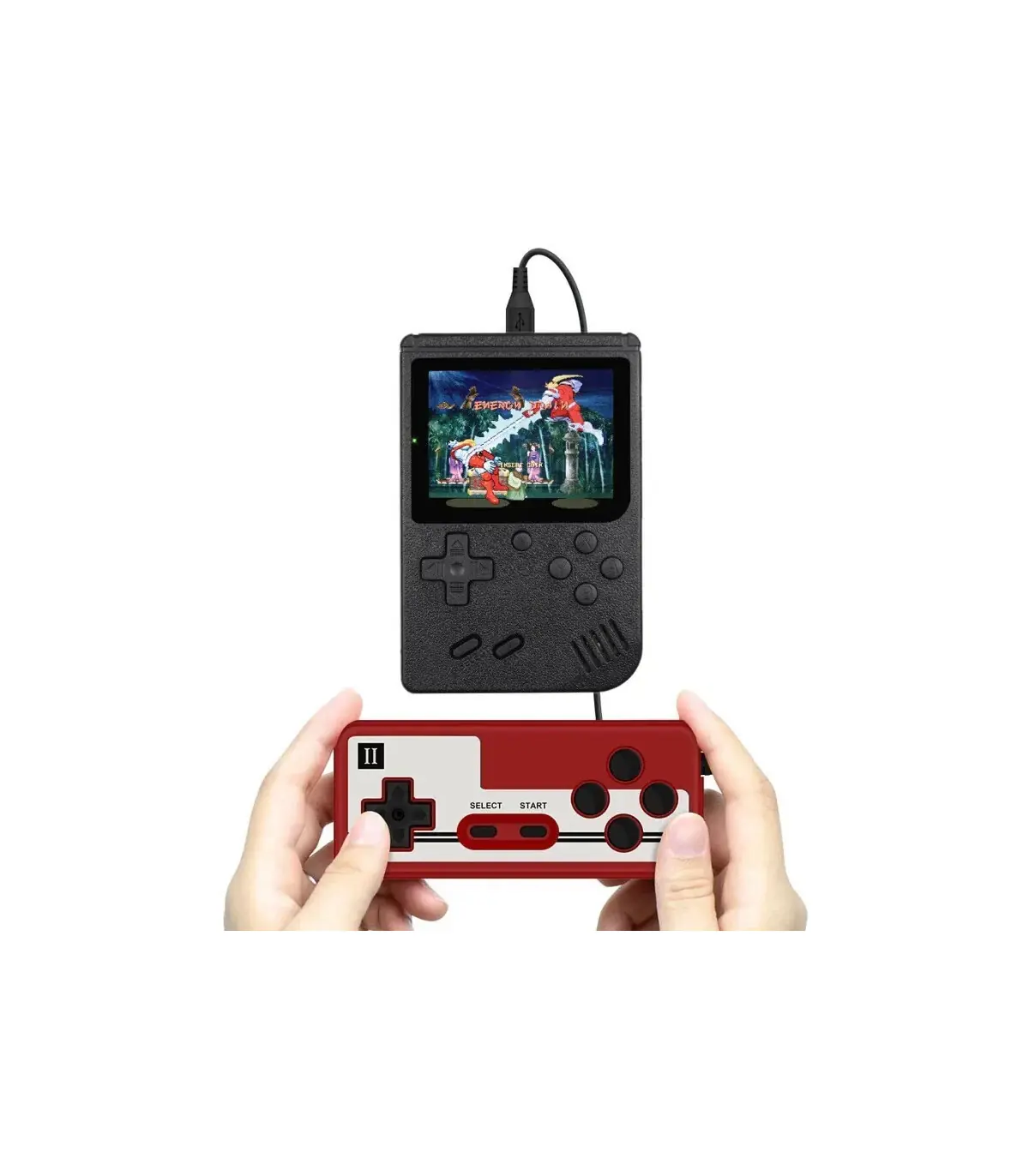[Black-Doubles] Console de jeu rétro portable – LCD de 3 pouces, plus de 400 jeux classiques 8 