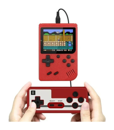 [Red-Doubles] Console de jeu rétro portable – LCD de 3 pouces, plus de 400 jeux classiques 8 bi