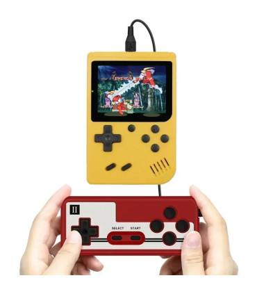[Yellow-Doubles] Console de jeu rétro portable – LCD de 3 pouces, plus de 400 jeux classiques 8