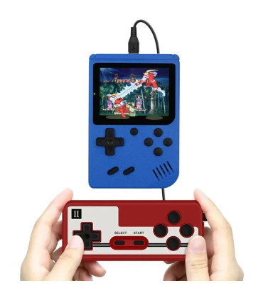 [Blue-Doubles] Console de jeu rétro portable – LCD de 3 pouces, plus de 400 jeux classiques 8 b