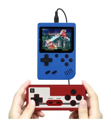 [Blue-Doubles] Console de jeu rétro portable – LCD de 3 pouces, plus de 400 jeux classiques 8 b