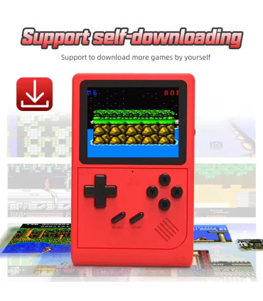 [Blue-Doubles] Console de jeu rétro portable – LCD de 3 pouces, plus de 400 jeux classiques 8 b