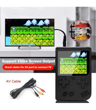 [Blue-Doubles] Console de jeu rétro portable – LCD de 3 pouces, plus de 400 jeux classiques 8 b