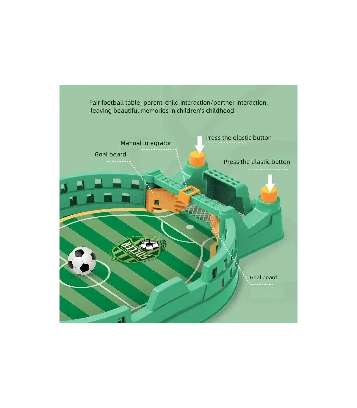 [Green] Jeux de Football de Table, Pinball de Football pour salle de jeux en salle, dessus de T