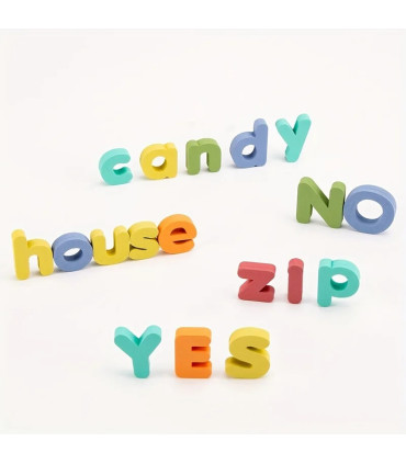 [NB200C1] Puzzle éducatif Abc en bois, boîtier supérieur et boîtier inférieur, lettres pour cad