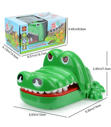 [With box] Dents de crocodile mordant les doigts, jeu de main, jouets drôles pour enfants et ad