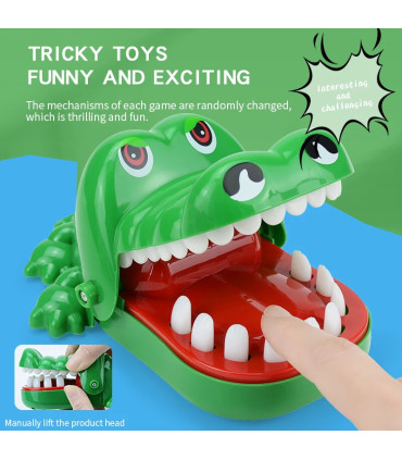 [No box] Dents de crocodile mordant les doigts, jeu de main, jouets drôles pour enfants et adul