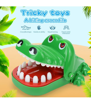 [No box] Dents de crocodile mordant les doigts, jeu de main, jouets drôles pour enfants et adul