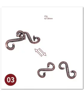 [03 S Lock] No1-39 Puzzle débloquant jouets classique IQ métal casse-tête magique déroutant Puz