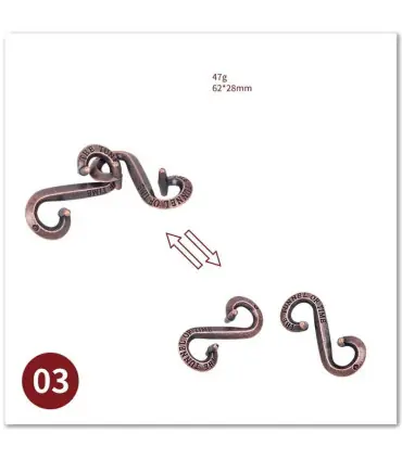 [03 S Lock] No1-39 Puzzle débloquant jouets classique IQ métal casse-tête magique déroutant Puz