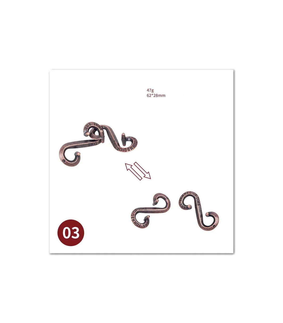 [03 S Lock] No1-39 Puzzle débloquant jouets classique IQ métal casse-tête magique déroutant Puz