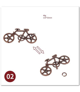 [02 Bike Lock] No1-39 Puzzle débloquant jouets classique IQ métal casse-tête magique déroutant 