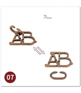 [07 ABC Lock] No1-39 Puzzle débloquant jouets classique IQ métal casse-tête magique déroutant P