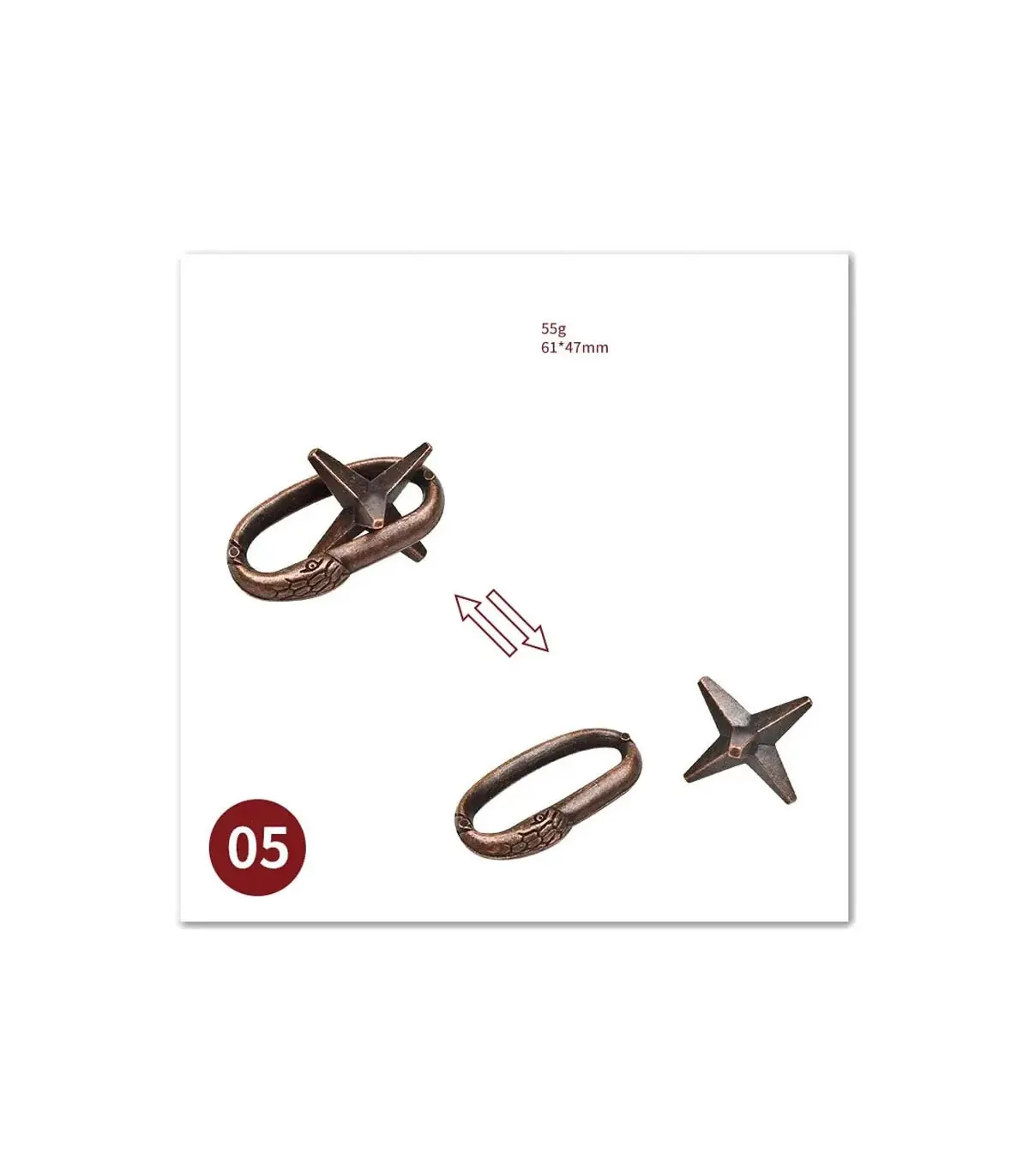 [05 Snake Escape] No1-39 Puzzle débloquant jouets classique IQ métal casse-tête magique dérouta