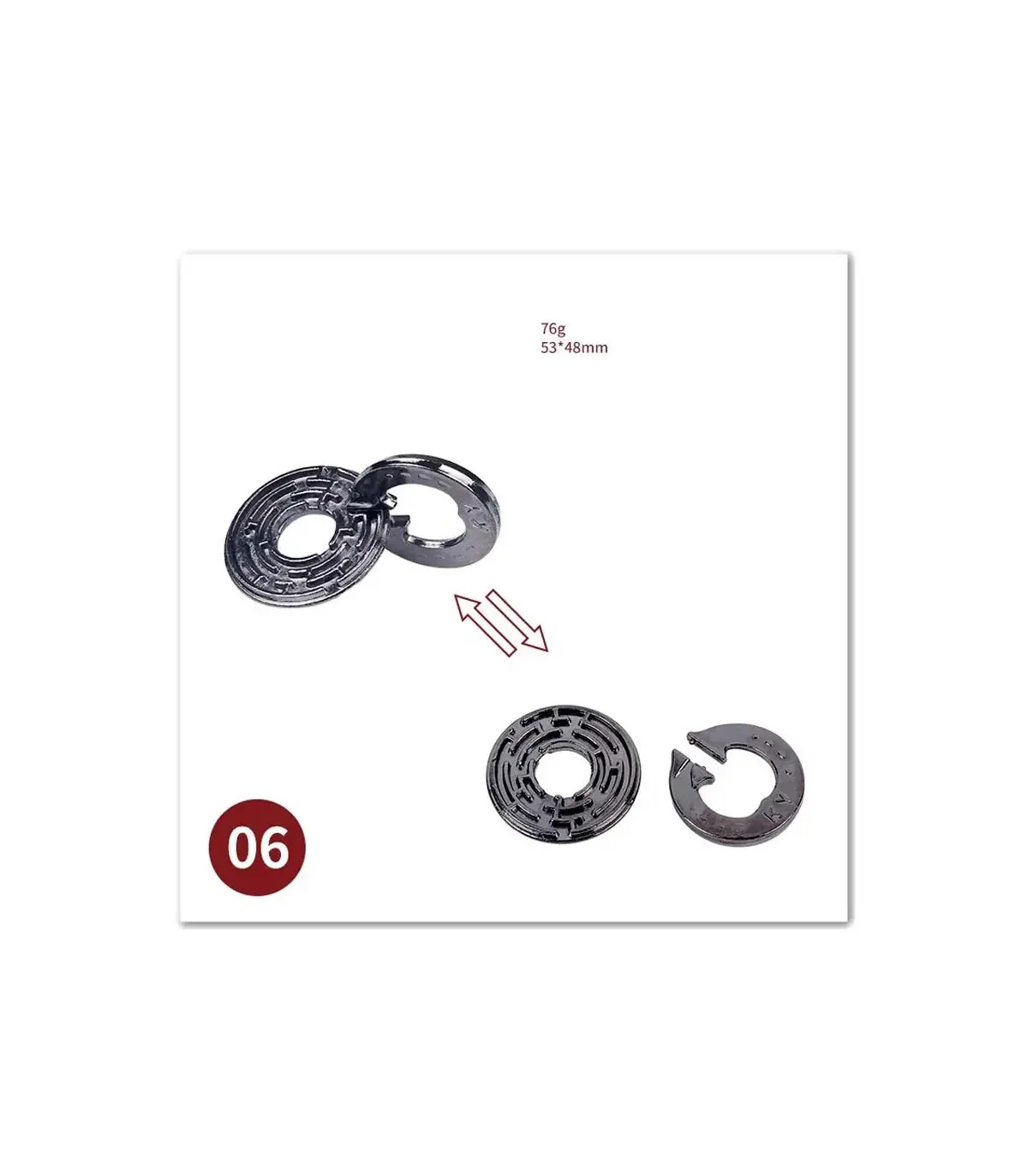 [06 Maze Lock] No1-39 Puzzle débloquant jouets classique IQ métal casse-tête magique déroutant 