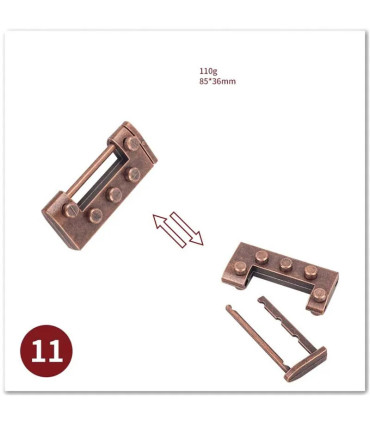 [11 Gudong Lock] No1-39 Puzzle débloquant jouets classique IQ métal casse-tête magique déroutan
