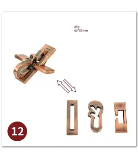 [12 Yang Qin Lock] No1-39 Puzzle débloquant jouets classique IQ métal casse-tête magique dérout