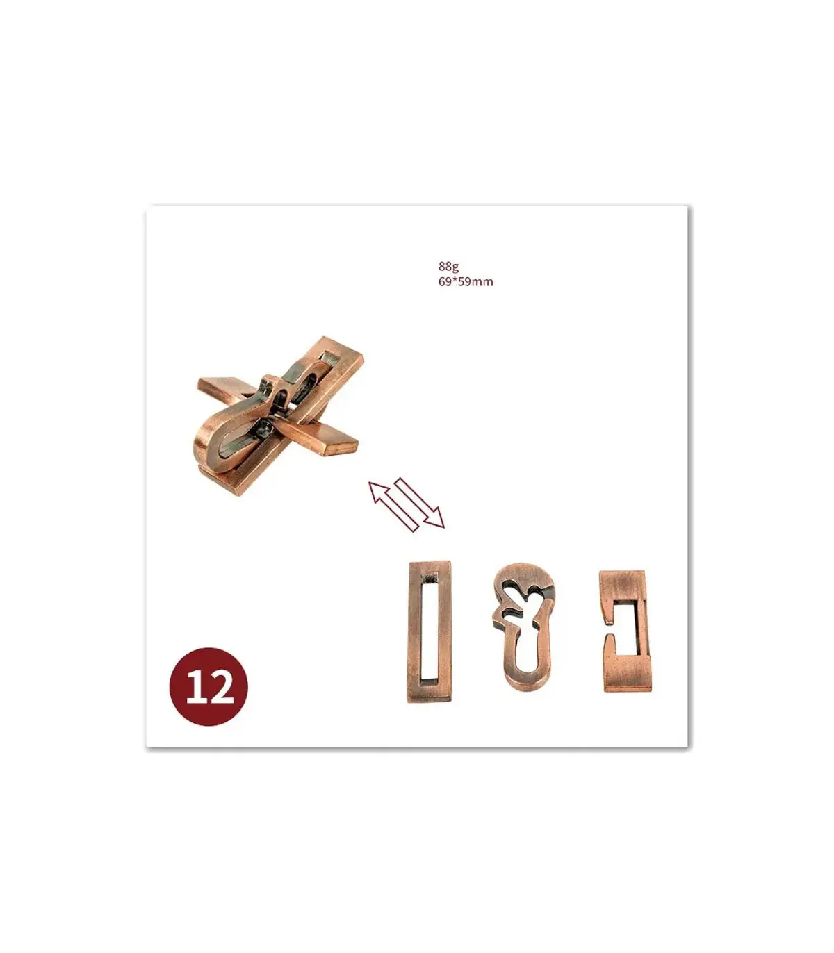 [12 Yang Qin Lock] No1-39 Puzzle débloquant jouets classique IQ métal casse-tête magique dérout