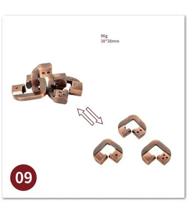 [09 Brother Lock] No1-39 Puzzle débloquant jouets classique IQ métal casse-tête magique dérouta