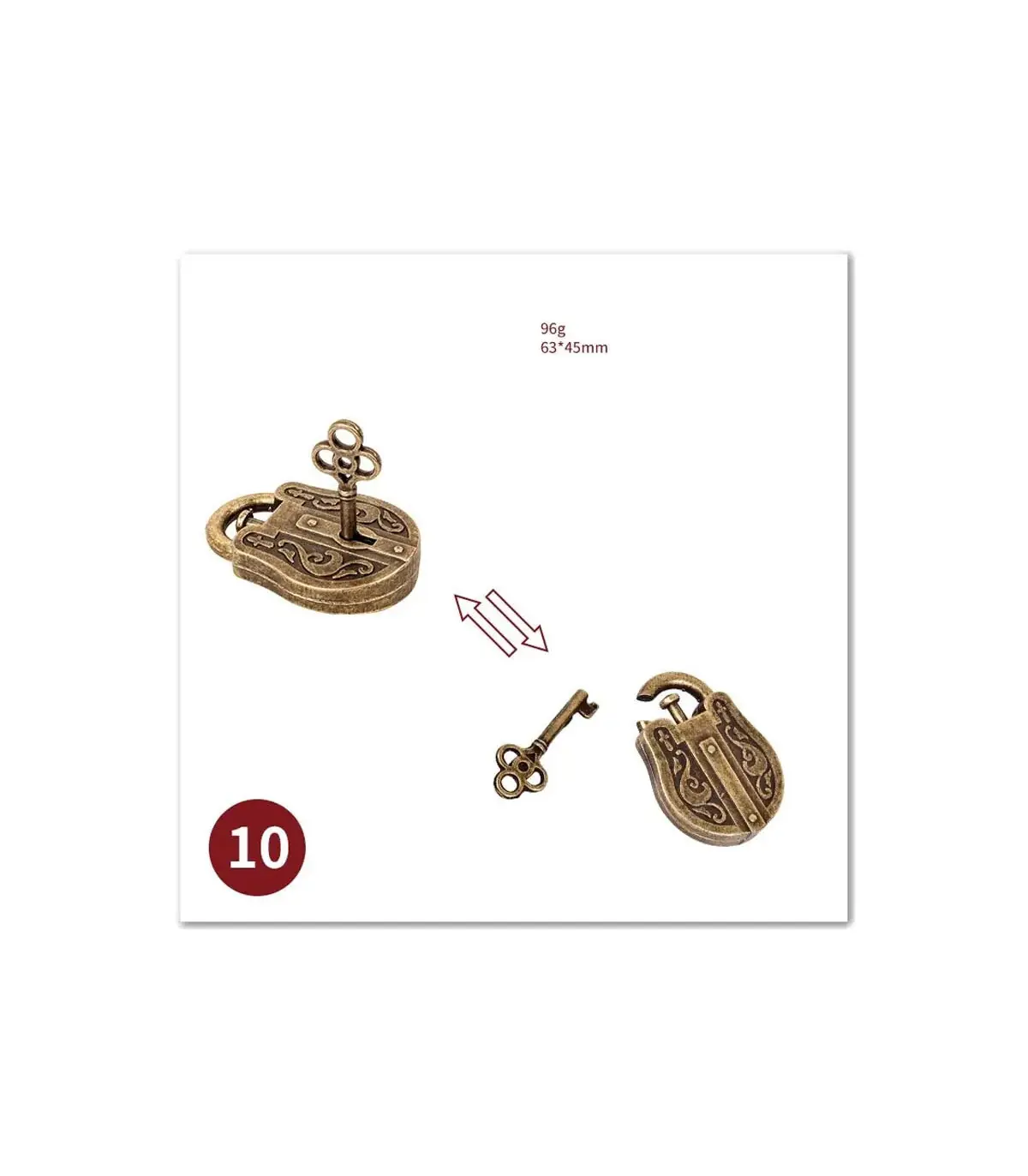 [10 Shen Li Lock] No1-39 Puzzle débloquant jouets classique IQ métal casse-tête magique dérouta