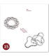 [15 Knot Silver] No1-39 Puzzle débloquant jouets classique IQ métal casse-tête magique déroutan