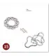 [15 Knot Silver] No1-39 Puzzle débloquant jouets classique IQ métal casse-tête magique déroutan