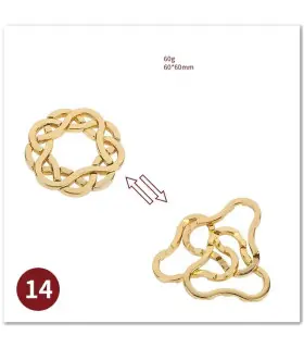 [14 Chinese Knot Gold] No1-39 Puzzle débloquant jouets classique IQ métal casse-tête magique dé