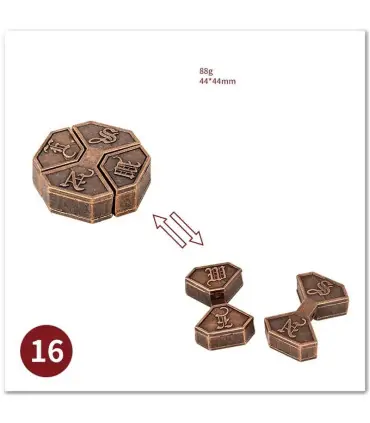 [14 Chinese Knot Gold] No1-39 Puzzle débloquant jouets classique IQ métal casse-tête magique dé