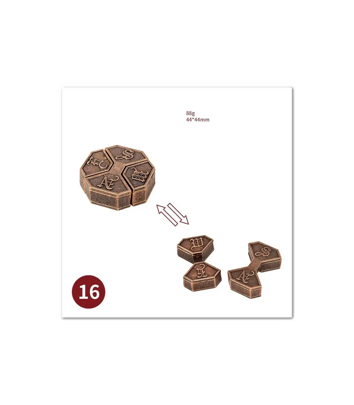 [14 Chinese Knot Gold] No1-39 Puzzle débloquant jouets classique IQ métal casse-tête magique dé