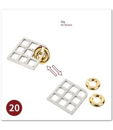 [20 Tian Zi Lock] No1-39 Puzzle débloquant jouets classique IQ métal casse-tête magique dérouta