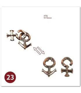 [23 Ai Shen Lock] No1-39 Puzzle débloquant jouets classique IQ métal casse-tête magique dérouta