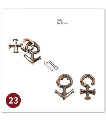[23 Ai Shen Lock] No1-39 Puzzle débloquant jouets classique IQ métal casse-tête magique dérouta