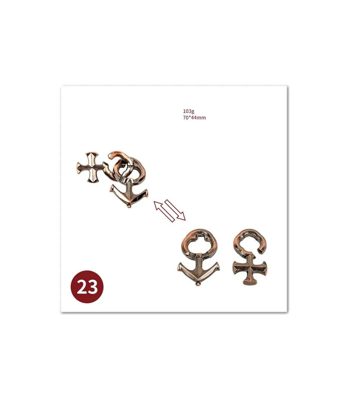 [23 Ai Shen Lock] No1-39 Puzzle débloquant jouets classique IQ métal casse-tête magique dérouta