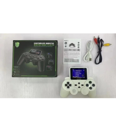 [White] Console portable 520 jeux en 1, jeu rétro 8 bits, mode 2 joueurs, sortie TV AV, cadeau 