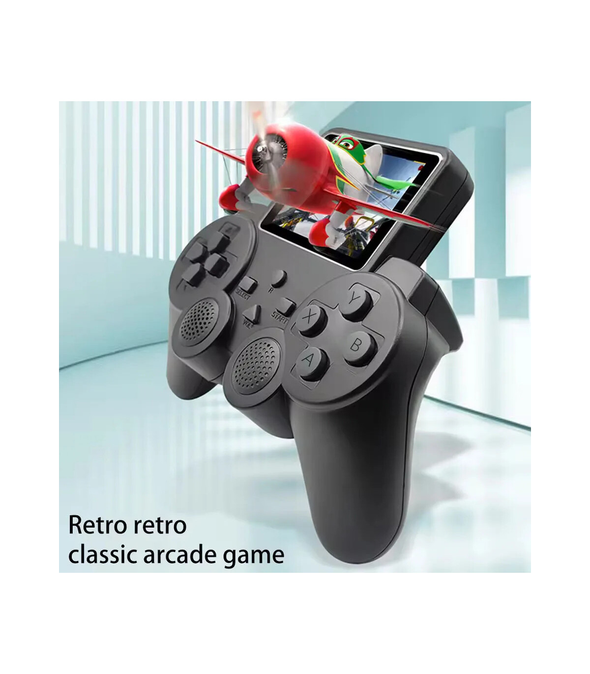 [White] Console portable 520 jeux en 1, jeu rétro 8 bits, mode 2 joueurs, sortie TV AV, cadeau 