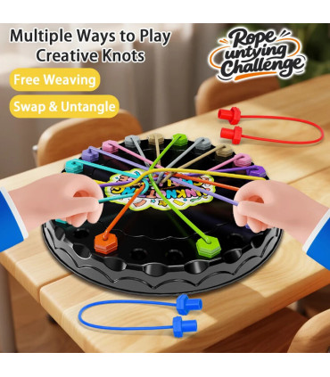 [1pcs] Puzzle de défi de résolution de corde, jouet intellectuel pour enfants, jeu d\'attache de