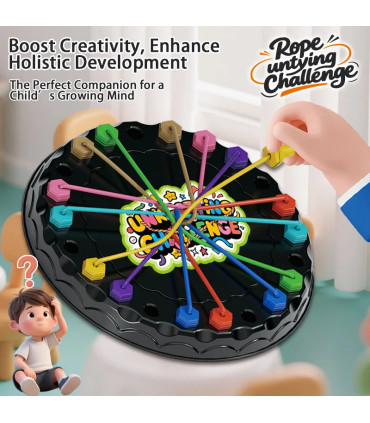 [1pcs] Puzzle de défi de résolution de corde, jouet intellectuel pour enfants, jeu d\'attache de