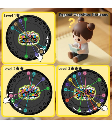 [1pcs] Puzzle de défi de résolution de corde, jouet intellectuel pour enfants, jeu d\'attache de