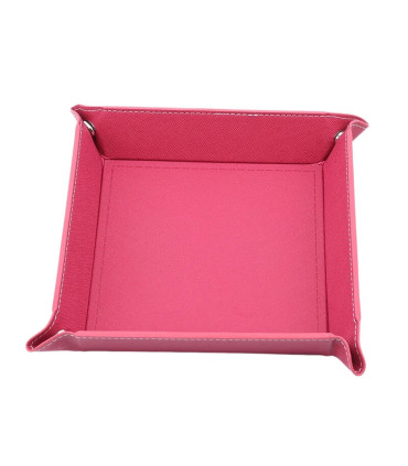 [Wine Red] Boîte à dés pliante pour jeu, solide, portable, à utiliser