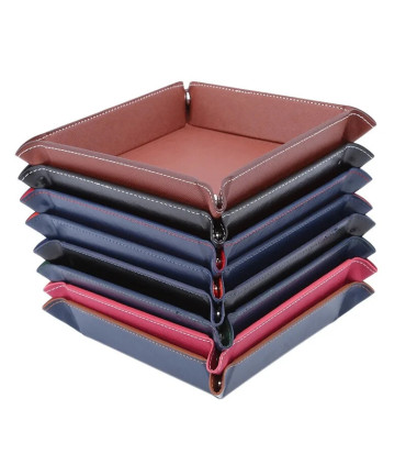 [Wine Red] Boîte à dés pliante pour jeu, solide, portable, à utiliser