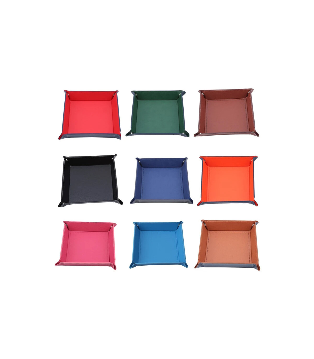 [Wine Red] Boîte à dés pliante pour jeu, solide, portable, à utiliser