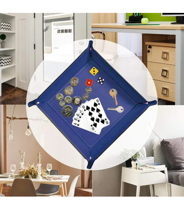 [Wine Red] Boîte à dés pliante pour jeu, solide, portable, à utiliser